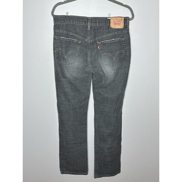 Levi’s 505 Lower Rise Straight Leg Size 10 MIS M Womens Black Denim - Picture 2 of 10